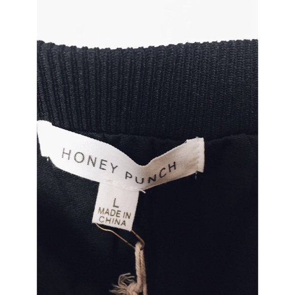 Honey Punch | Black Frayed Hem Wrap Skirt - Picture 4 of 5